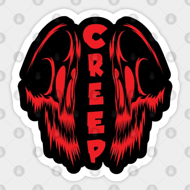 Creep Sticker by IndiesignTees